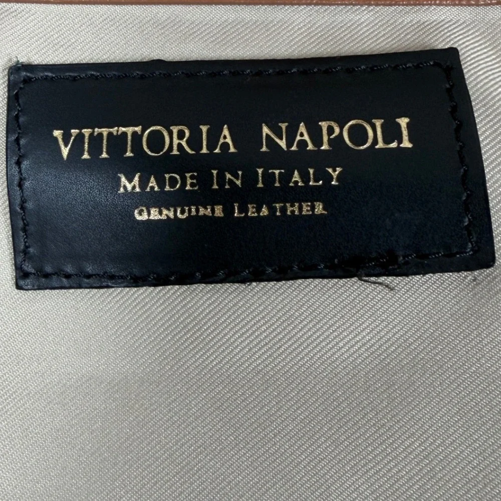 Vittoria Napoli Italian Leather Color-Block Hobo Bag